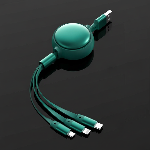 3-in-1 Charging Cable - Black Background