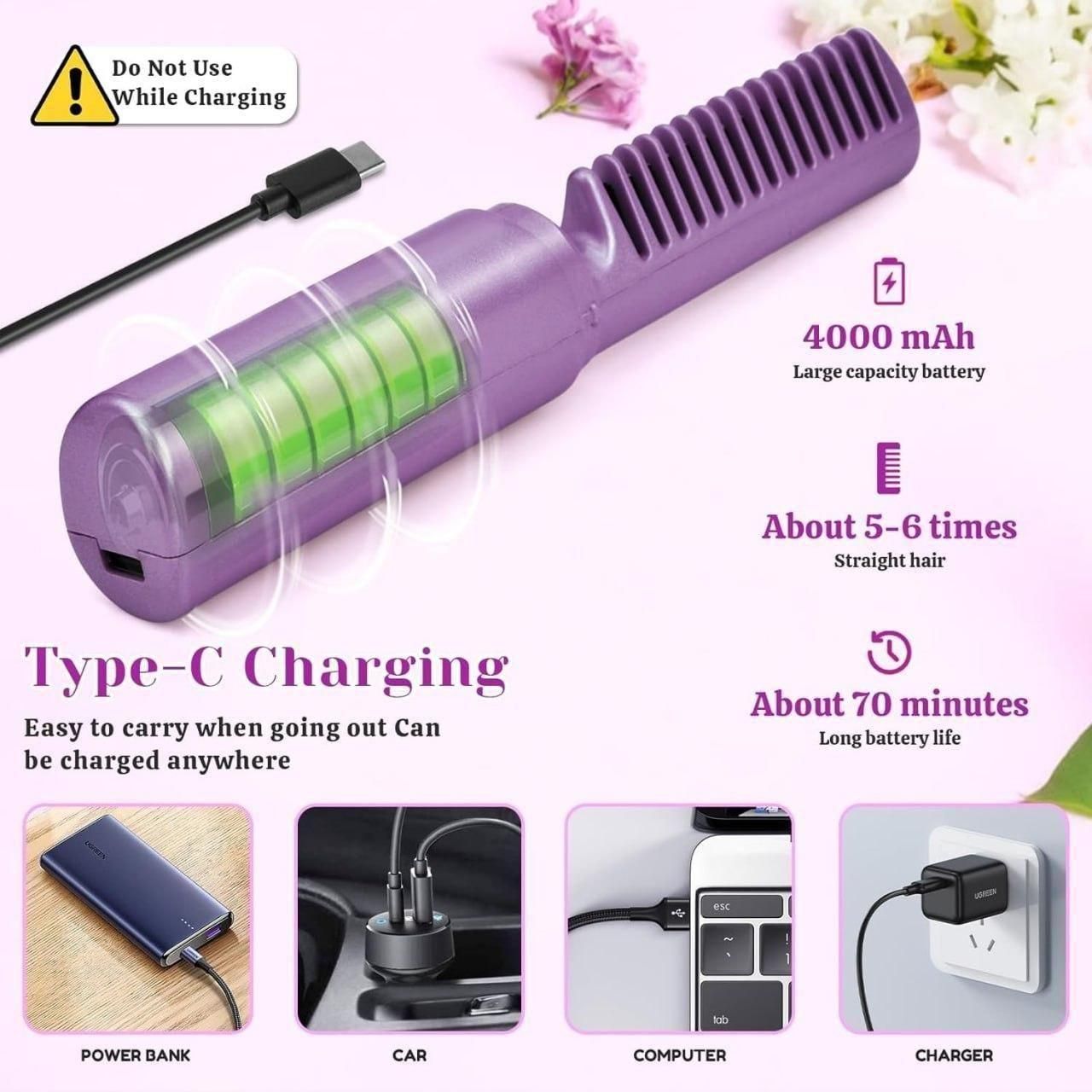 Portable Rechargeable Hair Straightner