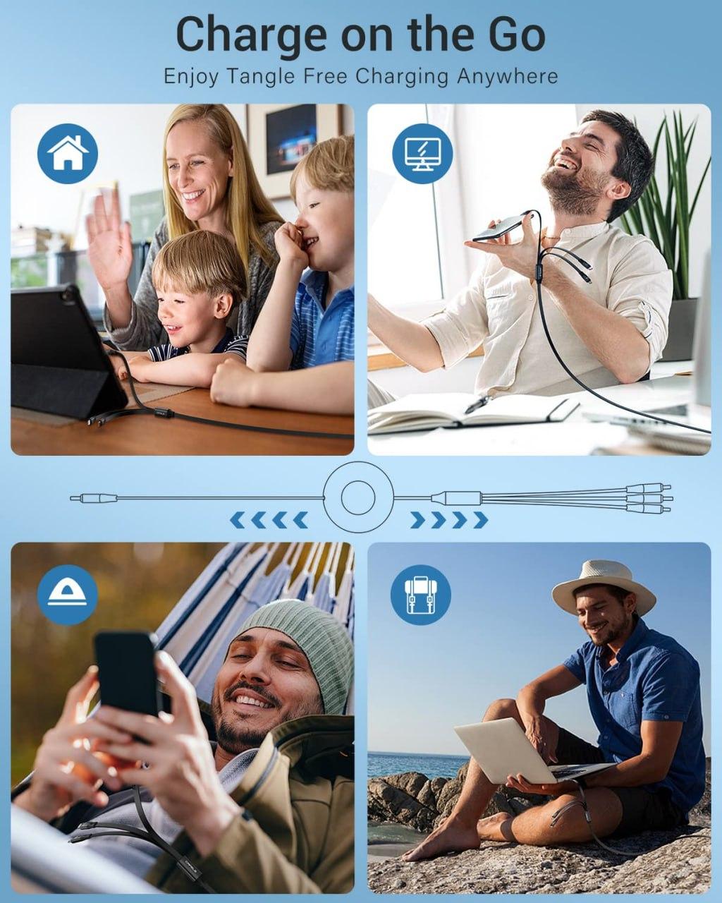 3 in 1 Travel Charging Cable