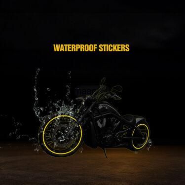 Reflective Safety Stickers for Car & Bike - 18 Yellow Strips for Visibility
