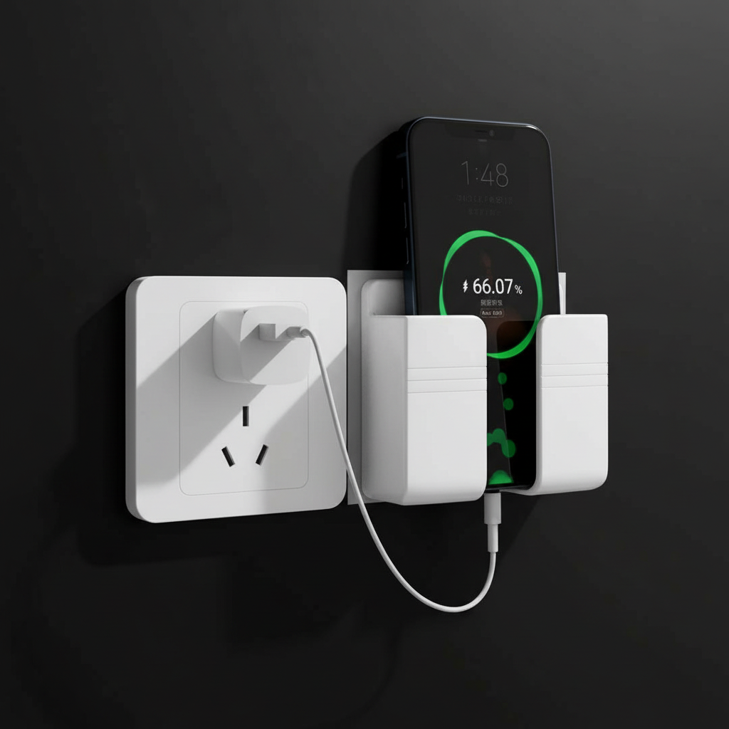 Wall Mounted Mobile Holder With Adhesive Strips (Pack of 4 & 8)